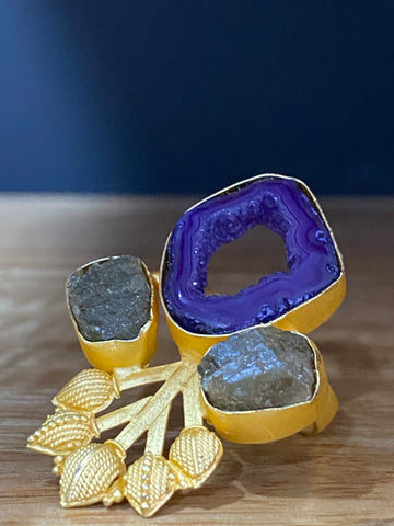 Gold Luxe - Natural Stone Ring #1