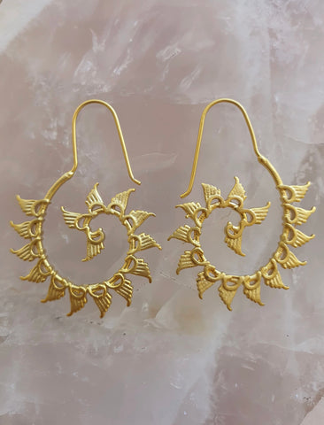Gold Luxe - Spiral Earrings