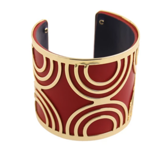 Blue Scarab - Chameleon  Red/Gold Cuff