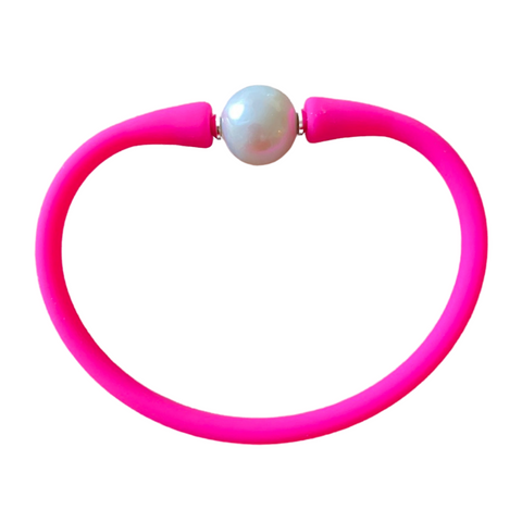 Maui Bracelet - Freshwater Pearl - Hot Pink