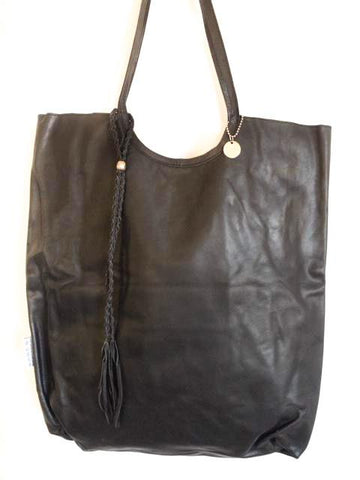 Bare Leather - Indi Market Tote - Black