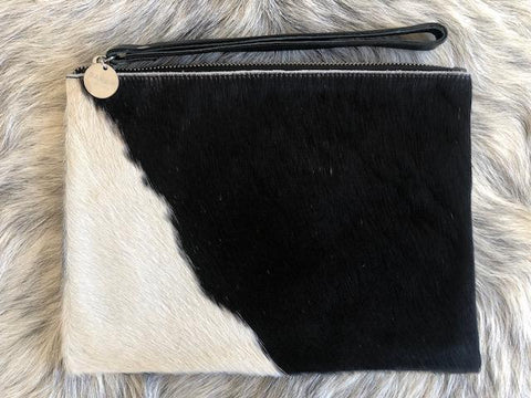 Bare Leather - Manny Large Clutch - Black